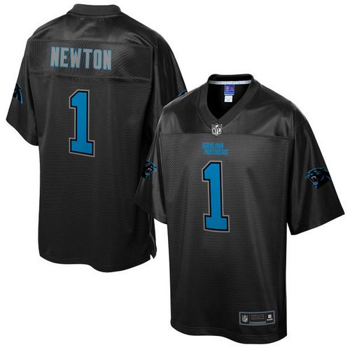 Nike Panthers #1 Cam Newton Black Men's NFL Pro Line Black Reverse Fashion Game Jersey